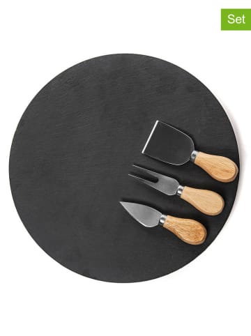 Homla 4-delige serveerset "B2stone" zwart