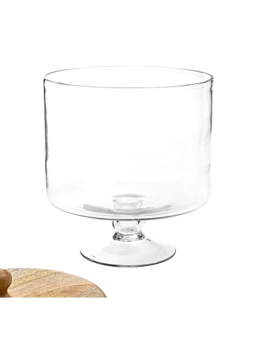 Homla Etagere "Wood Colony" in Transparent/ Hellbraun - (H)18 x Ø 24 cm