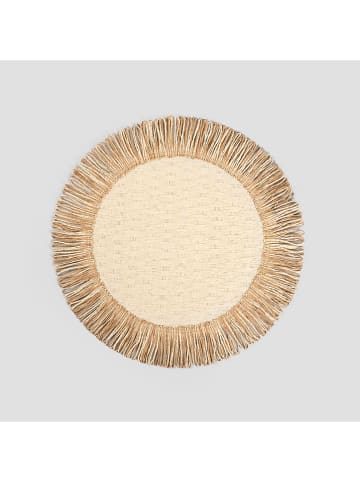 Homla Tischset "Tanita" in Creme/ Beige - Ø 38 cm