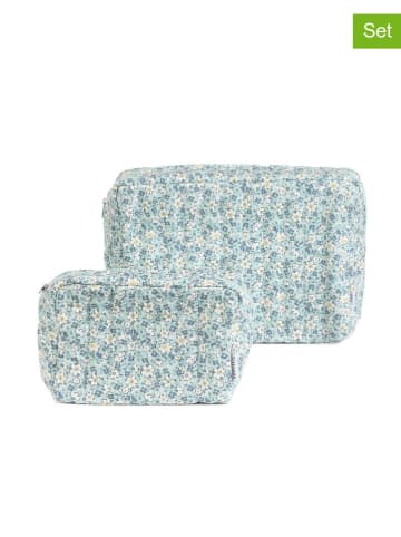 Homla 2-delige set: toilettassen "Estien" turquoise