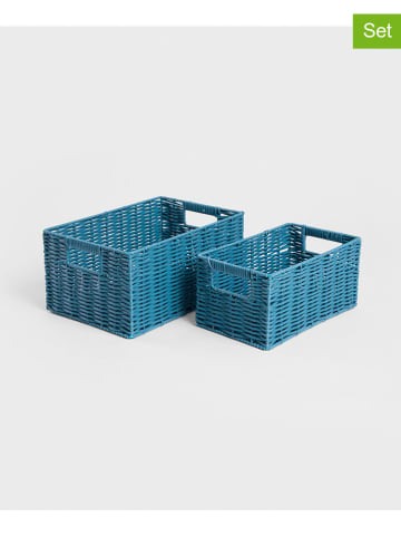 Homla 3-delige set: opbergmanden "Sormi" blauw