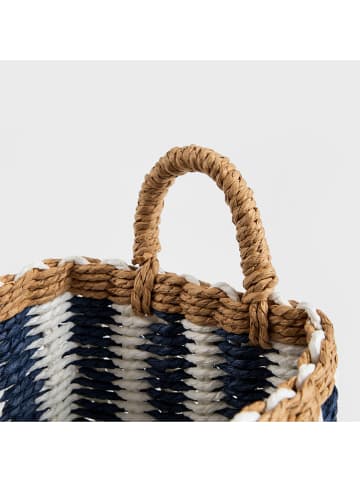 Homla 2-delige set: opbergmanden "Senar" blauw/wit