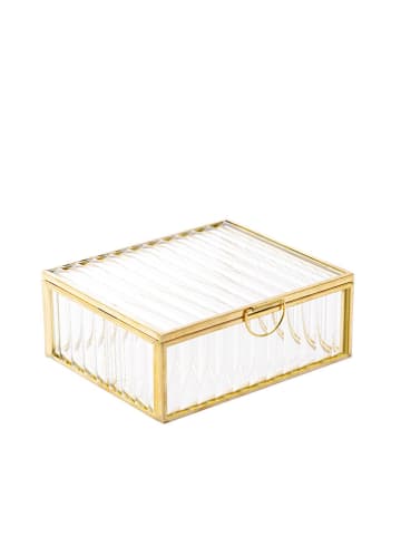 Homla Szkatułka "Grazia" w kolorze złotym na biżuterię - 13 x 5 x 11 cm