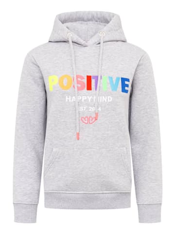 Zwillingsherz Hoodie "Positive" in Grau