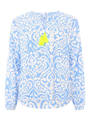Zwillingsherz Blouse "Ornamente" blauw
