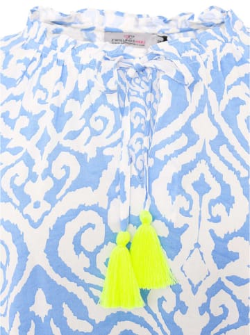 Zwillingsherz Bluse "Ornamente" in Blau