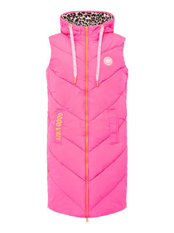 Zwillingsherz Doorgestikte bodywarmer roze