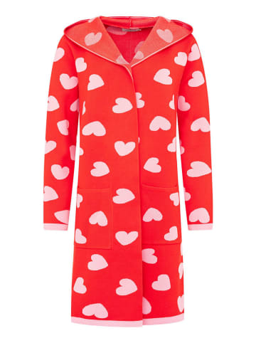 Zwillingsherz Cardigan in Rot