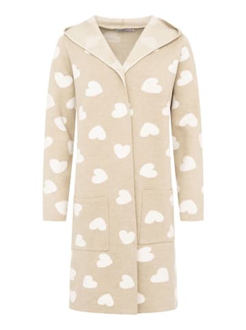 Zwillingsherz Kardigan w kolorze beżowym