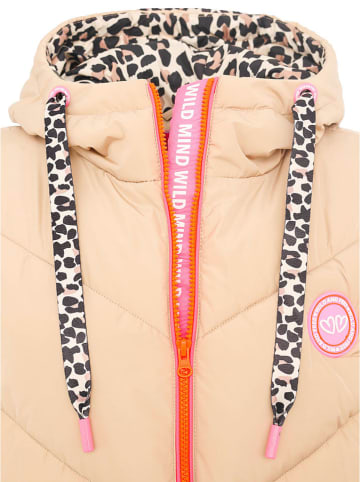 Zwillingsherz Doorgestikte bodywarmer beige