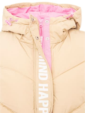 Zwillingsherz Doorgestikte bodywarmer beige