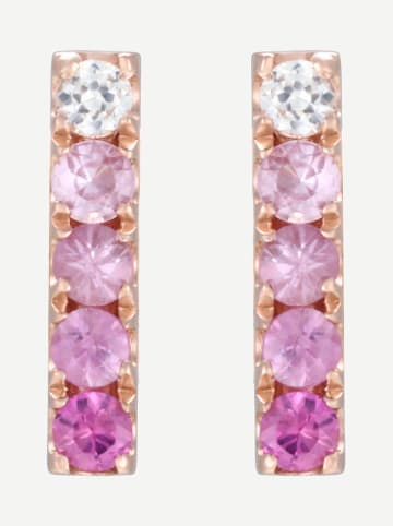DIAMANTA Roségoudkleurige oorringen "Linou" met edelstenen