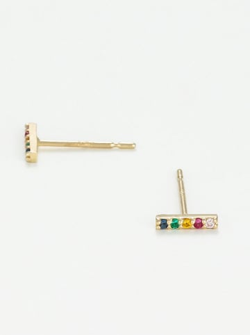 OR ÉCLAT Gold-Ohrstecker "Colours"