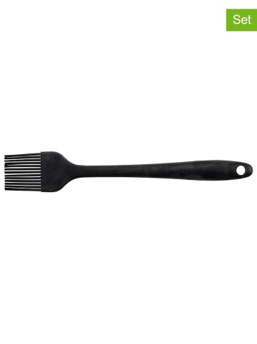 Wenko 2er-Set: Silikonpinsel "Pini" in Schwarz - (L)21 cm