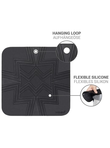 Wenko 2er-Set: Topf-Untersetzer "Wesi" in Schwarz - (L)16 x (B)16 cm