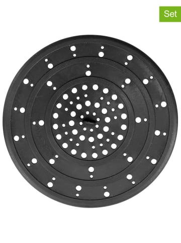 Wenko 2er-Set: Abflusssiebe "Sava" in Schwarz - Ø 12 cm