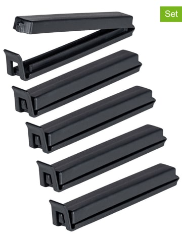 Wenko 2er-Set: Verschluss-Clips "Tilly" in Schwarz - 2x 5 Stück