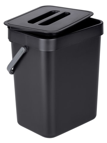 Wenko Tür-Abfalleimer "Bin" in Schwarz - (B)20 x (H)24,5 x (T)15,5 cm