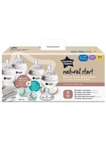 tommee tippee 9tlg. Babyflaschen-Set ''Natural start'' in Beige