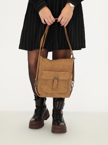 Beagles 2in1-Schultertasche "Arjonilla" in Hellbraun - (B)28 x (H)28,5 x (T)9,5 cm
