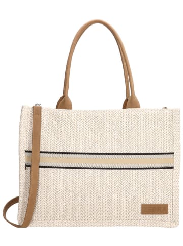 ZEBRA Schultertasche "Natural" in Beige - (B)38 x (H)28 x (T)12 cm