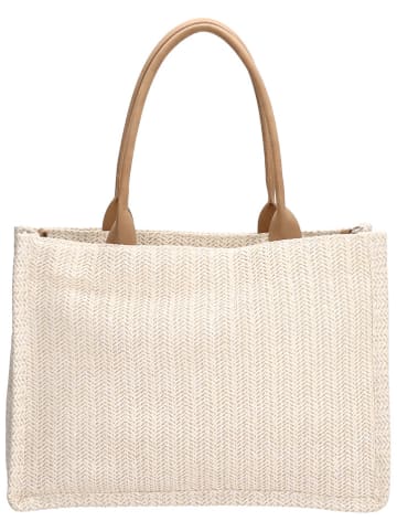 ZEBRA Schultertasche "Natural" in Beige - (B)38 x (H)28 x (T)12 cm