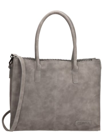 ZEBRA Schultertasche "Lisa" in Grau - (B)34 x (H)28 x (T)14 cm