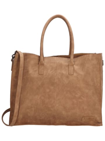 ZEBRA Schultertasche "Lisa XL" in Hellbraun - (B)34 x (H)28 x (T)14 cm