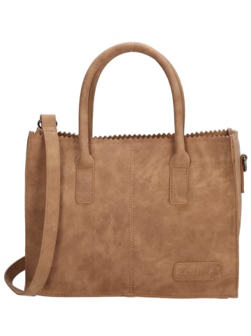 ZEBRA Henkeltasche "Lisa XS" in Hellbraun - (B)27 x (H)21 x (T)7 cm