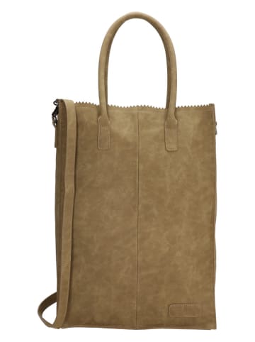 ZEBRA Schultertasche "Rosa XL" in Hellbraun - (B)34 x (H)40 x (T)14 cm