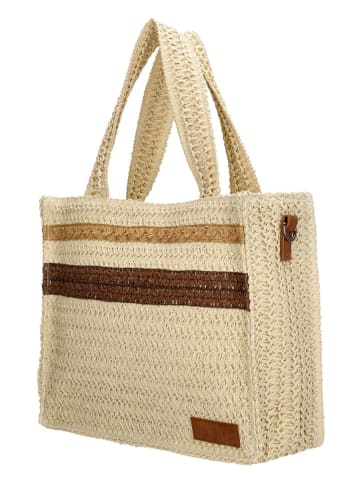 ZEBRA Schultertasche "Lauren" in Beige - (B)34 x (H)28 x (T)12 cm