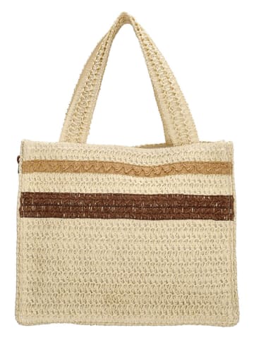 ZEBRA Schultertasche "Lauren" in Beige - (B)34 x (H)28 x (T)12 cm