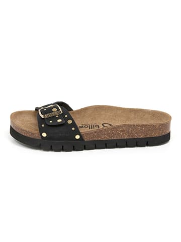 billowy Leren slippers zwart
