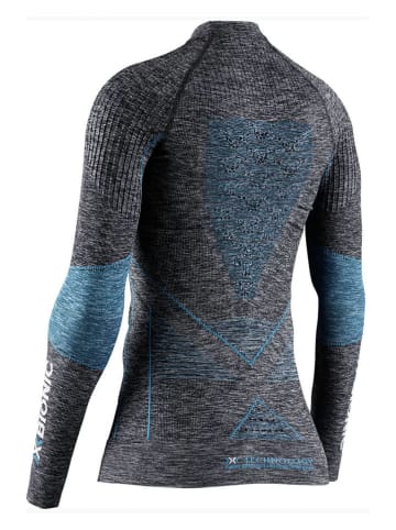 X-Bionic Zimowa koszulka sportowa w kolorze antracytowym