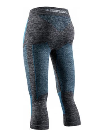 X-Bionic Zimowe legginsy sportowe w kolorze antracytowym
