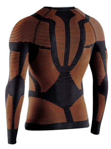 X-Bionic Koszulka regeneracyjna w kolorze czarno-jasnobrązowym