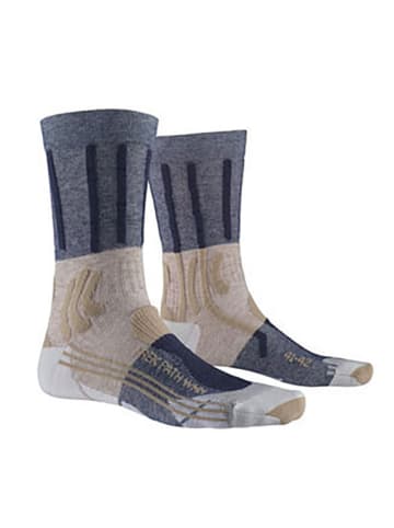 X-Bionic Trekkingsocken "X-Socks Trek Path" in Blau/ Beige