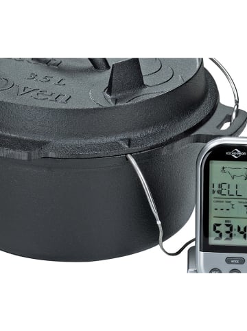 Küchenprofi 5tlg. Set: Gusseisentopf "BBQ" in Schwarz - 3,5 l