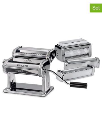 Küchenprofi 5tlg. Nudelmaschinen-Set "Classic" in Silber/ Schwarz - (B)21,5 x (H)28 cm