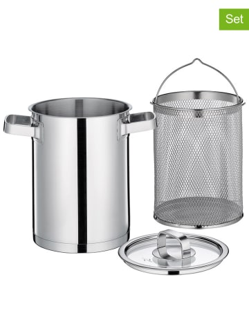 Küchenprofi 3tlg. Set: Edelstahl-Spargeltopf "San Remo Cook" - Ø 16 cm