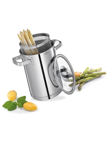 Küchenprofi 3tlg. Set: Edelstahl-Spargeltopf "San Remo Cook" - Ø 16 cm