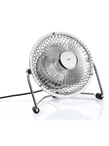 Cilio Tischventilator "Vento" in Silber - (H)14,5 cm