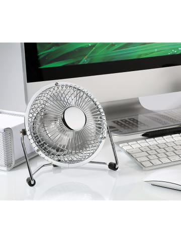 Cilio Tischventilator "Vento" in Silber - (H)14,5 cm