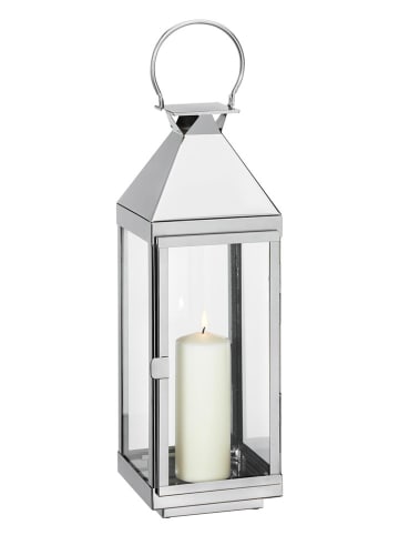 Cilio Edelstahl-Laterne "Villa" in Silber - (B)16 x (H)60 cm
