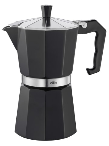 Cilio Espressokocher "Classico" in Schwarz - (H)19 x Ø 9,5 cm