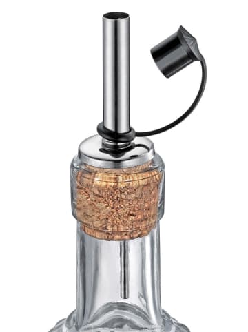 Cilio 2er-Set: Ausgießer "Mezzo Natura" in Silber/ Hellbraun - (L)9,6 cm