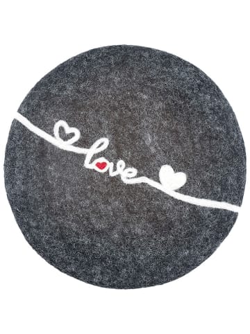 Cilio Untersetzer "Lana Love" in Anthrazit - Ø 21 cm