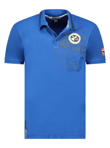 Geographical Norway Koszulka polo "Karuen" w kolorze niebieskim
