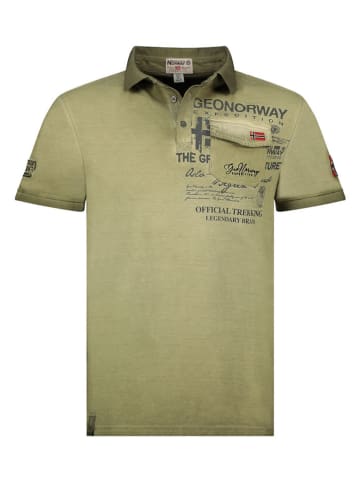 Geographical Norway Koszulka polo "Keony" w kolorze zielonym