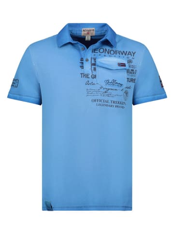 Geographical Norway Koszulka polo "Keony" w kolorze niebieskim